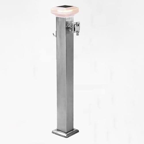 Outdoor Solar LED Water Fountain Column - Anti-freeze Hydrant for Efficient Garden Flower Watering, Perfect for Patios & Courtyards, Eco-Friendly Solar Power