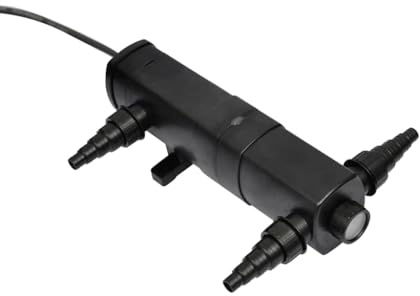 QUAHEAS Chiarificatore UVC da 36 W per laghetti da giardino e laghetti per pesci fino a 35.000 litri, con cavo di collegamento da 5 m, bocchetta a gradini da 3/4 a 3/2, portata 6000 l/h, facile