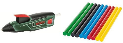 Bosch GluePen Cordless Glue Gun with Bosch 7mm Coloured Glue Sticks (10 Pack)