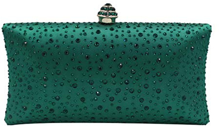 TOYIS Women Beaded Sequin Clutch Bag Party Prom Wedding Bride Evening Purse Handbag with Rhinestone