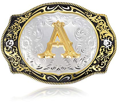 KOORASY Belt Buckle Initial Letter Belt Buckles Small Size Women Girls Boys Men Western Buckles for Belt (ABC-Z)