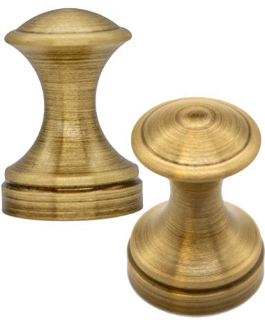 Fuxxer 2 ganci per asciugamani in ottone, gancio da parete massiccio, design classico, 39 x 27 mm, bronzo