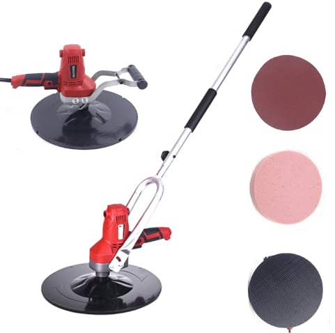 Electric Concrete Trowel Machine Wall Smoothing Polishing Machine with Extension Rod 110V Multi-function Sander Grinder Wall Plasterer Copper Motor 850W