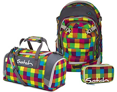 satch Match Schulrucksack Set 3 TLG. (Schlamperbox/Sporttasche) (Beach Leach)