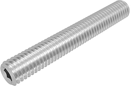 SECCARO Perni filettati con taglio ad anello, M5 x 35 mm, in acciaio inox V2A VA A2, DIN 916/ISO 4029, esagonali, 20 pezzi