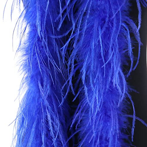 ISAKEN Federboa 200 cm, Boa Federn Feder-Schal Verkleidung einfarbig Federdichten Flauschige Girlande Straußenfedern für Damen Kinder Karneval Fasching Stola Kostüm Party Heimdekoration