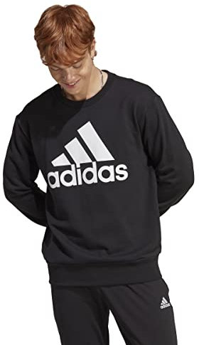 adidas Herren Essentials French Terry Big Logo Sweatshirt, Black, XXL