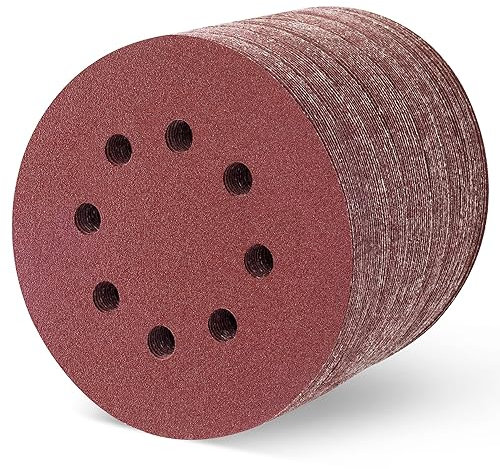 SATC Sanding Discs 120 Grit 72Pcs Orbital Sander Discs 125mm Hook and Loop Round Orbital Sander Pads for Sanding