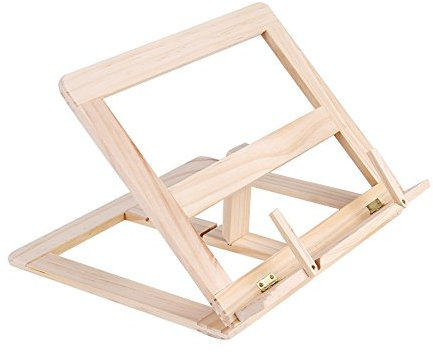 HERCHR Support De Livre De Cuisine en Bois, Supports De Livre en Bois pour Lire Les Mains Libres, Support De Lecture De Livre en Bois Support De Support De Livre De Cuisine De Cuisine