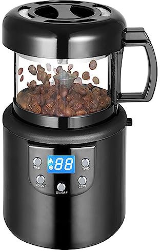 Electric Coffee Roaster Machine, 2 in 1 Baking & Cooling Hot Air Coffee Roaster, Separation of Chaff, with Timing and Led Display, for Roasted Beans Grains Peanuts Nuts