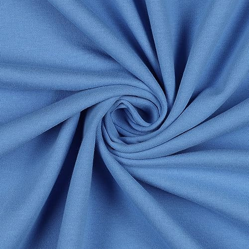 Bio Soft Sweat | Uni | zertifiziert | viele Farben | Meterware (blue)
