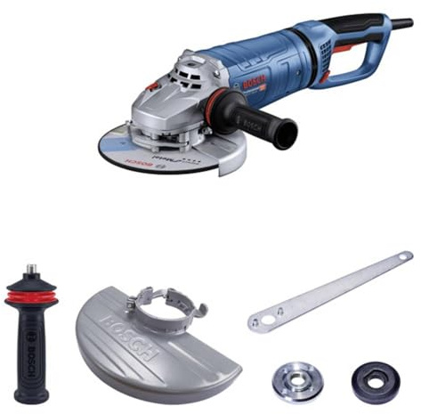 Bosch PRO Winkelschleifer GWS 27-180 JR (Leistung: 2.700 W, Scheiben-Ø: 180mm, mit KickBack Control und Vibration Control, inkl. Schutzhaube)