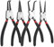 XTDMJ 4 Stück Sprengringzangen Set, 180mm Sprengringzangensatz mit Tragbarer Tasche Sicherungsringzange für Innen- und Außensicherungen, Gerade Und Gebogen Seegeringzange