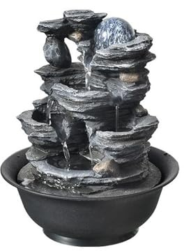 Zimmerbrunnen Fortune Feng Shui Kugelbrunnen Zirkulation Wasserspiele Kleine Steingarten Büro Desktop Fließendes Wasser Ornamente Tischbrunnen
