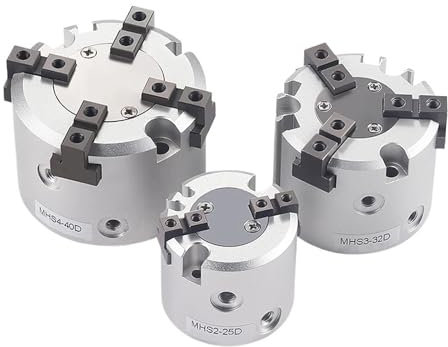 KSZHZYMGX MHS2/MHS3/MHS4 Serie 2/3/4 Finger Pneumatischer Greifer Ersatz Doppeltwirkender rotierender Luftzylinder 16D/20D/25D/32D/40D/50D(16D)
