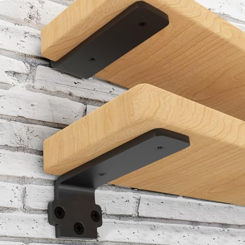 TINIFO 2 Piezas Soportes Para Estantes 20 Cm, Escuadras Para Estanterias MetáLicas En L De Alta Resistencia Para Montaje En Pared, Carga MáXima 70 Kg