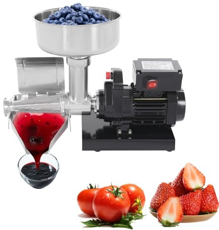 Spremiagrumi elettrico da 450 W, tritatutto pomodoro, macchina per salsa di pomodoro, in acciaio inox, per marmellata di fragole, per pomodori, fragole, mirtilli