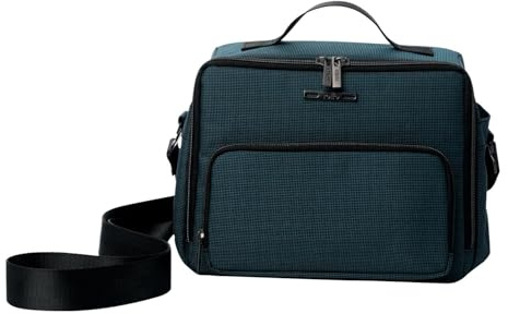 TOTTO - Bolsa Térmica Porta Alimentos 8 L, Modelo Canvas, Bolsa Comida Trabajo con Tupper, Bolsillo Posterior, Asa de Mano, Apertura de 180°, Correa Ajustable y Removible, Color Moroccan Blue