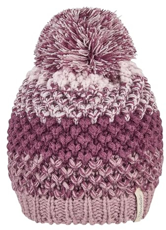 Sterntaler Bommelmütze mit Farbverlauf und Baumwollfleece-Futter - Bio – Mädchen – warme Mütze für Baby und Kinder, Purpur, Größe 53