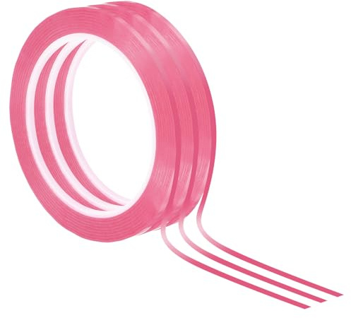 PATIKIL Cinta Para Pizarra Blanca 2mm X 66m, Paquete De 3 Cintas Delgadas Borrables En Seco Para Marcado De Gráficos DIY Arte, Rosa | Cintas Delgadas Borrables En Seco Para Marcado De Gráficos DIY Arte