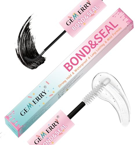 GEMERRY Bond and Seal Lash Glue, Lash Bond and Seal Cluster Eyelash Glue | DIY Individual Eyelash Extensions,Super Strong Hold Cluster Lash Adhesive