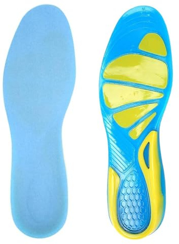MtnLaur Solette Gel Silicone Uomo Donna, Solettes per Scarpe Sportive, Gel Solette Ortopediche Plantare Arch Support, Possono Essere Tagliate, Cuscinetto Sperone Calcaneare e Fascite Plantare(43-45EU)
