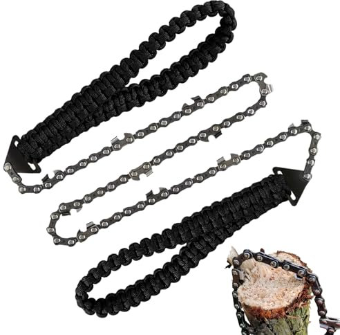Opilroyn Seilsäge Für Baumäste,Tragbare Forstwerkzeuge Für Waldarbeiten | Rutschfeste 11-Zahn Rostfreie Kettensäge für Wander Garten Camping Landschaftsbau Baumfällen
