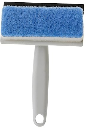 BIUDECO Cepillo de Limpieza Doble Cara para Ventanas y Baños Escobilla de Vidrio con Mango Antideslizante Herramienta Práctica y Duradera para Hogar y Cocina