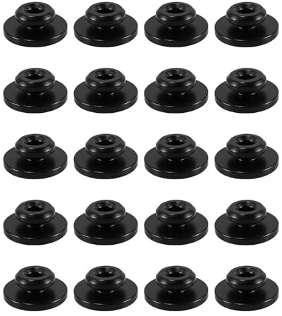 Arandela protectora negra para barandilla de cable de rueda de nivel de 1/8 pulgadas, paquete de 20 fundas protectoras de acero inoxidable T316