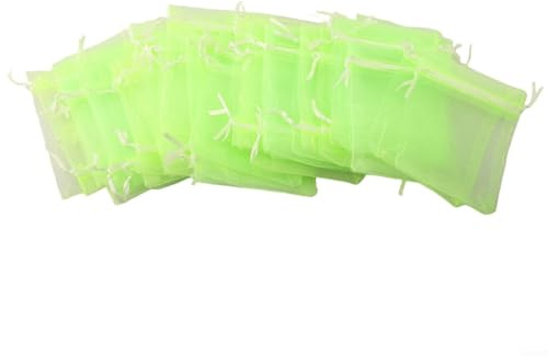 Yhenlovtt Fruit Protection Bags 100 Pcs Set For - Organza Mesh Netting for Trees, Vegetables, Flowers For - Reusable Garden Plant Covers with Drawstring Closure(M)