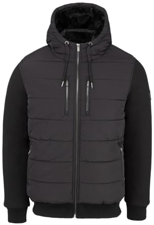 Firetrap Mens Insulated Winter Jacket Black L