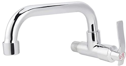 AUNMAS Kitchen Tap, G1/2inch Cold Water Wall Mounted Kitchen Faucet Silver Single Washing Basin Sink Tap Mixer for Home Use
