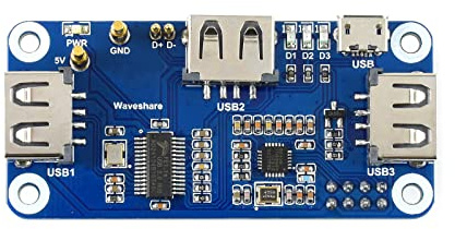 Waveshare PoE Ethernet/USB HUB HAT, Compatible with Raspberry Pi Zero