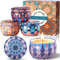 VIPNAJI Bougie Parfumée Ensemble Cadeau 4 Pièces, en Cire De Soja Naturel en Portable, pour L'aromathérapie Mariage Bath Yoga Cadeau de Fête des Mères, La Saint Valentin et Noël