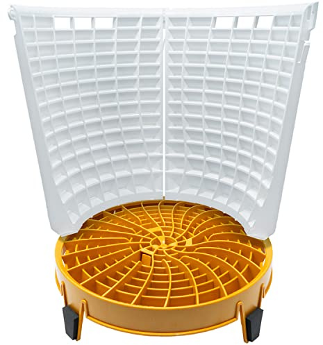 MAGIC BUCKET Scrub Wall 180 gradi (2 pezzi) in bianco con Dirt Lock Gold Made by The Detail Guardz – Accessori per il lavaggio auto