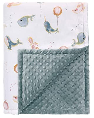 amo nenes Babydecken aus 100% Baumwolle, 110 x 140 cm, dreilagige Decke für Kinderwagen, Kinderbett, Autositz, weiche, Dicke Schlafdecken für Neugeborene, Kleinkinder, Mädchen, Jungen