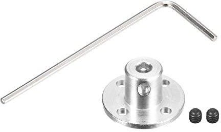 sourcing map 2 Stück 4mm Flanschkupplungsstecker Wellenachsenarmaturen für DIY RC Modellmotoren, 4Stück Befestigungsschraube 2Stück Sechskantschlüssel