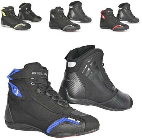 MAXIMO-MOTO Motorbike Boots for Men Touring Short Ankle Motorcycle Shoes Durable Protective Riding Footwear for Men All Season CE Approved Shoes