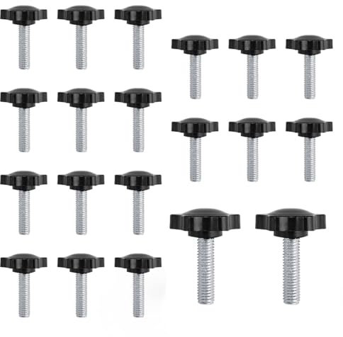 DIYCUT 20 Stück M8 Schrauben, Sterngriffmutter M8, M8 x 40 Sternschraube Schwarz, Sterngriffschraube m8 Multifunktion, Einfach zu Auszutauschen für Maschine, Industrie, Ausrüstung