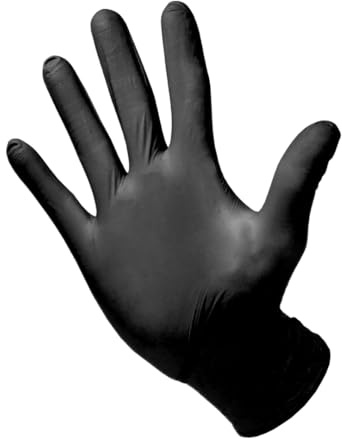 DULA Wegwerp Handschoenen, Maat M, Nitril handschoenen, Poedervrij, Schwarz, 100 Stück