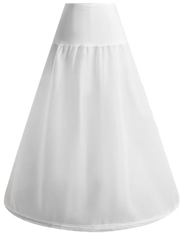 Wedhapy Jupe Jupon pour Les Femmes sous Robe Jupon sous Jupe pour Robe 37,4 Pouces cinoline Blanche Crinoline avec Taille ajusté