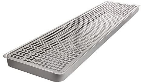 WRJAHCG Bier Abtropfschale aus Edelstahl, Bierauffangschale Metall, Tropfschale für die Theke Mit Abnehmbarem Deckel, ohne Abfluss für Mini Kühlschrank Bar Home,80CM