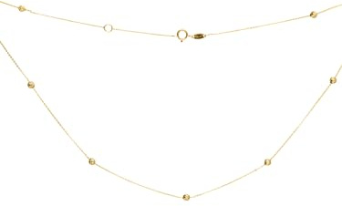 My Gold Damen Halskette Gold Kette Mit Anhänger Kugeln Echtes Gelbgold 45cm Goldkette Rubia MOD-07939