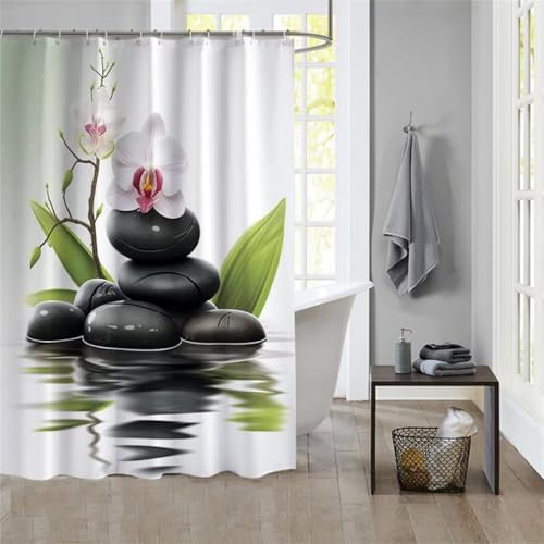 Duschvorhang OrchidShower Curtain Curtains, Duschvorhänge Duschrollo 150x180cm Duschvorhang Mit Gewicht Badewanne, Duschrollo, Badewanne Duschvorhang Textil Stoff Waschbar Bad Vorhang Badevorhang 911