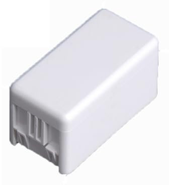 Módulo tapa ciega estrecha para instalación eléctrica, fácil de montar, ideal para cubrir espacios vacíos en cajas de enchufes.