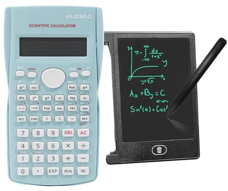 KK-82MS-B/KK-82MS-D Tragbarer technischer wissenschaftlicher Taschenrechner mit 11,1 cm (4,4 Zoll) LCD-Display, löschbares Schreibtablett, professioneller tragbarer Taschenrechner, Notizblock für