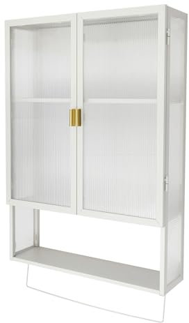 LOIRIIC Armadietto da bagno, a parete, per vetrine, armadietto sospeso, 50 x 14,5 x 70 cm