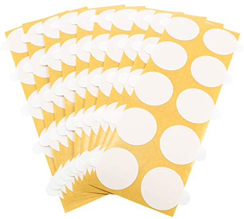 KLEBESHOP24 Punti adesivi biadesivi in carta non tessuto, diametro 15 mm, 100 pezzi | Trasparente, forte adesivo, per fai da te, carta, cartone, plastica, ecc.