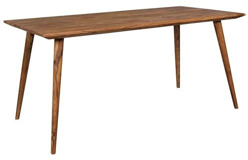 Esszimmertisch REPA 120 x 60 x 76 cm Sheesham rustikal Massiv-Holz | Design Landhaus Esstisch | Tisch für Esszimmer rechteckig | 4-6 Personen