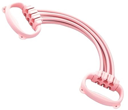 1 banda de resistencia ajustable con tirador elástico y mango antideslizante para yoga, hombros, brazos y ejercicio de espalda, cinturón de estiramiento de 6 niveles